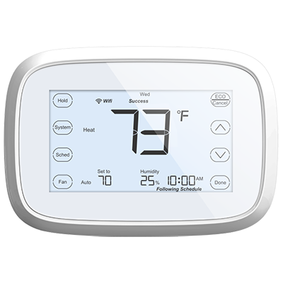 Термостат для фанкойлов с сенсорным дисплеем
